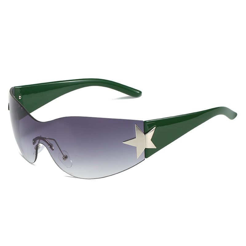 Brand Designer Sun Glasses For Men UV400 Goggles Shades One Piece