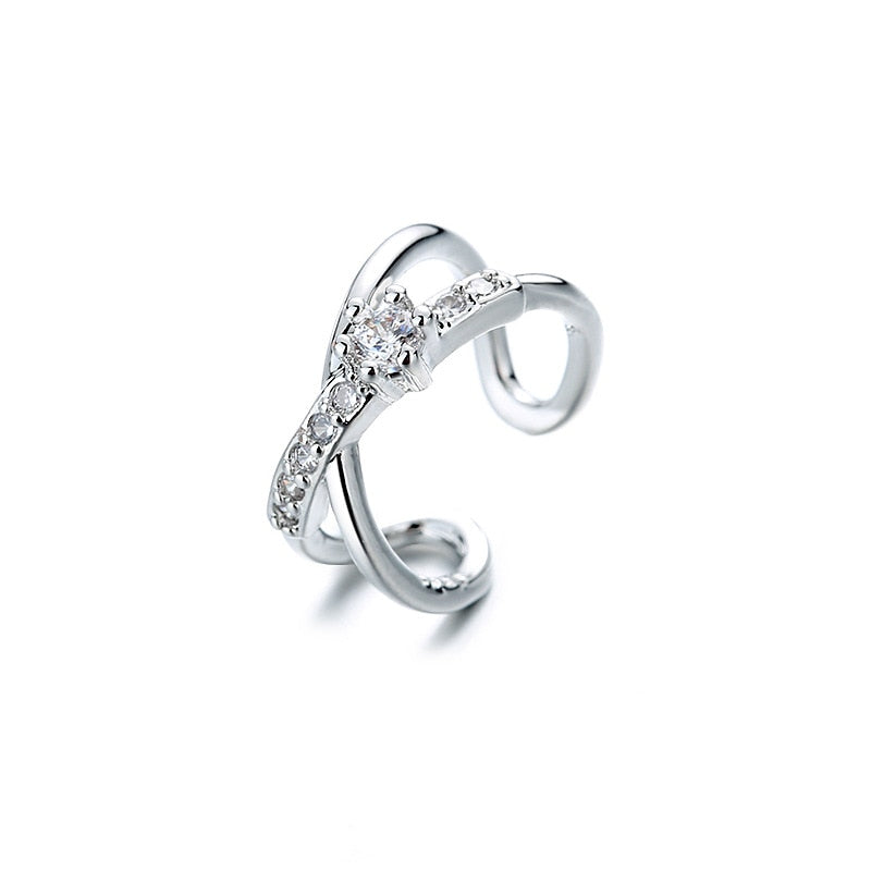 1 pcs Charming Line Zircon Clip Earrings Without Piercing