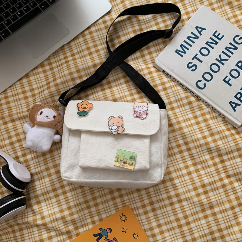 Cute Canvas Small Bag Female