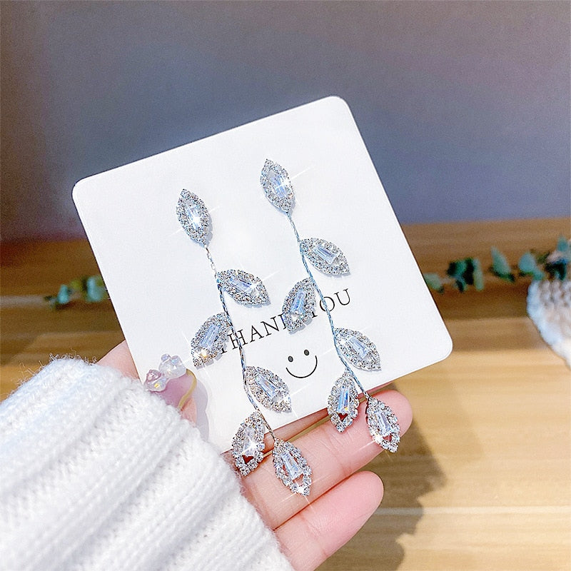 South Korea new flower tassel long earring