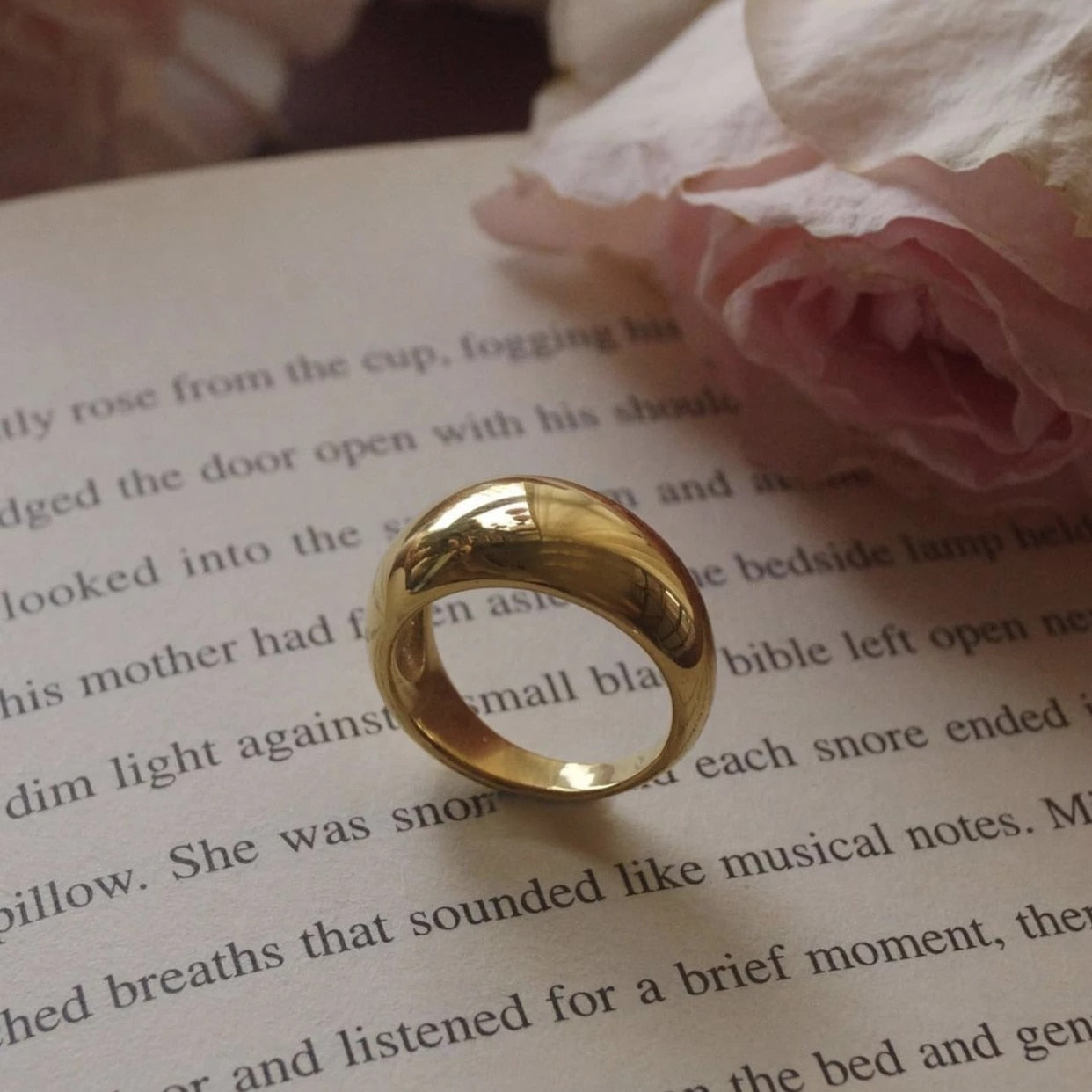 2pcs Punk Geometric Circle Stack Gold Plated Ring