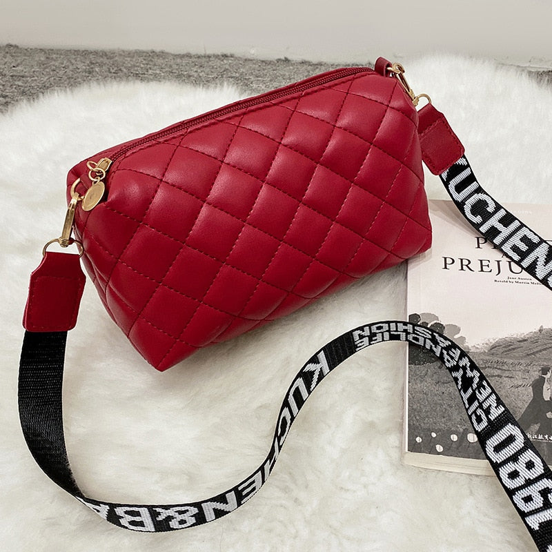 assel Trend Lingge Embroidery Camera Female Shoulder Bag