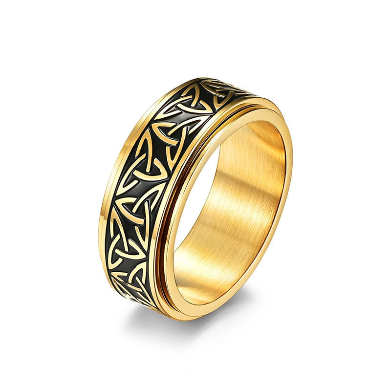 Rotate Rotating Anxiety Fidget Titanium Steel Ring
