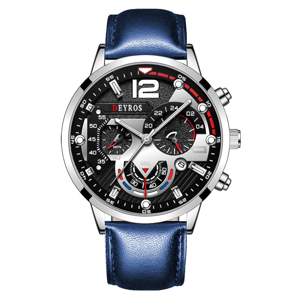 Luxury Stainless Steel Quartz Wristwatch