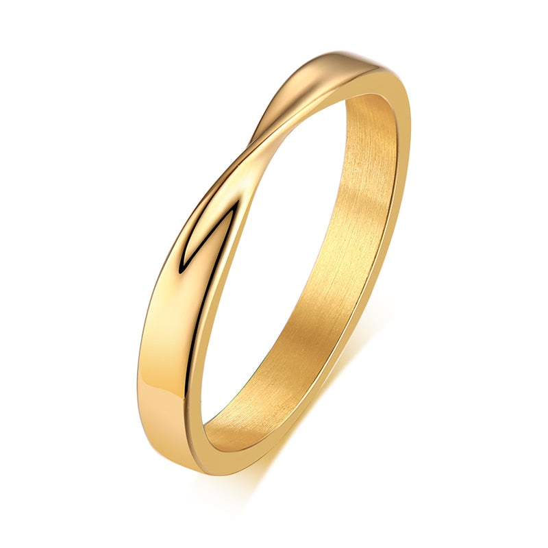 Thin 3mm Charm Stainless Steel Ring