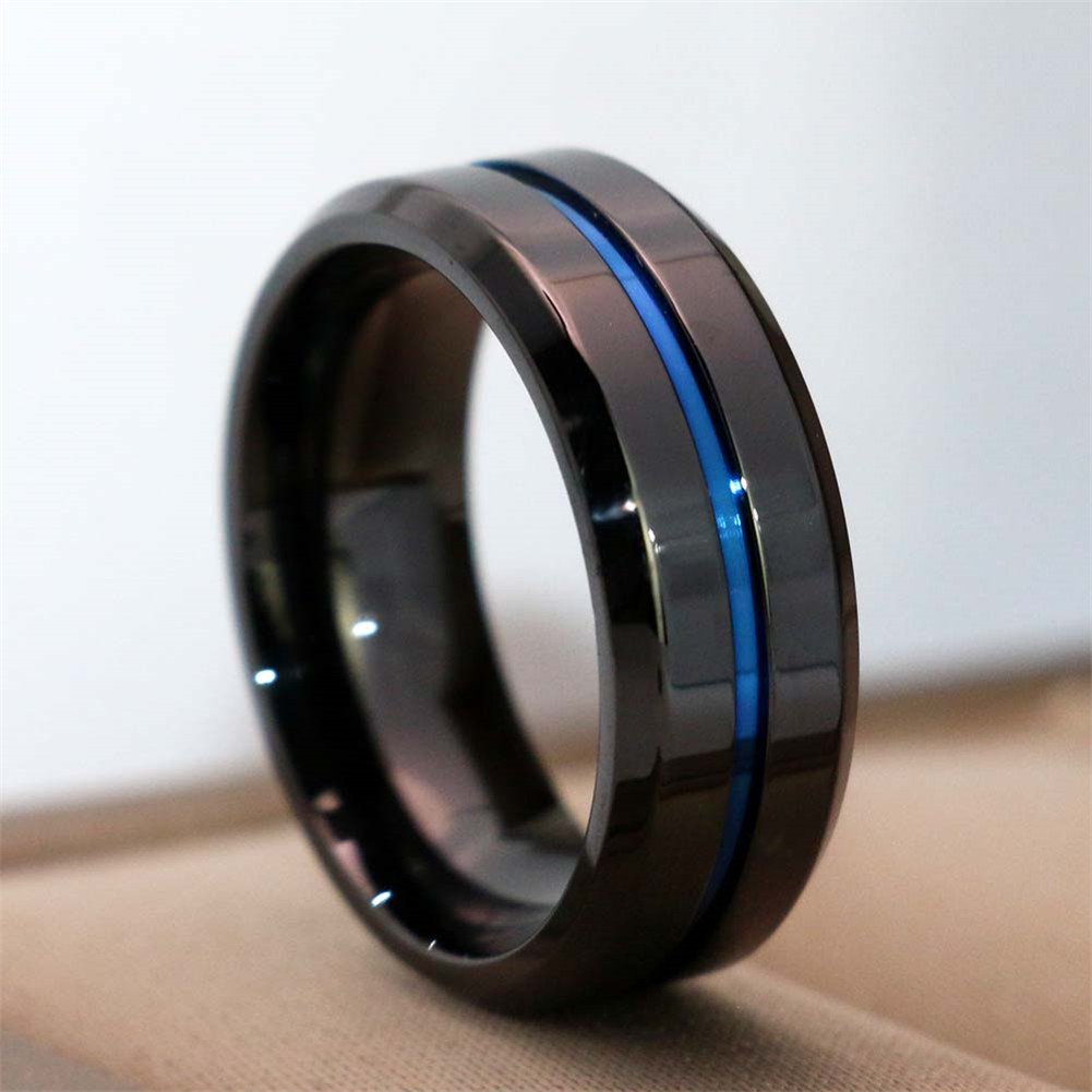 Charm Couple Romantic Blue Rhinestones Women Rings Set