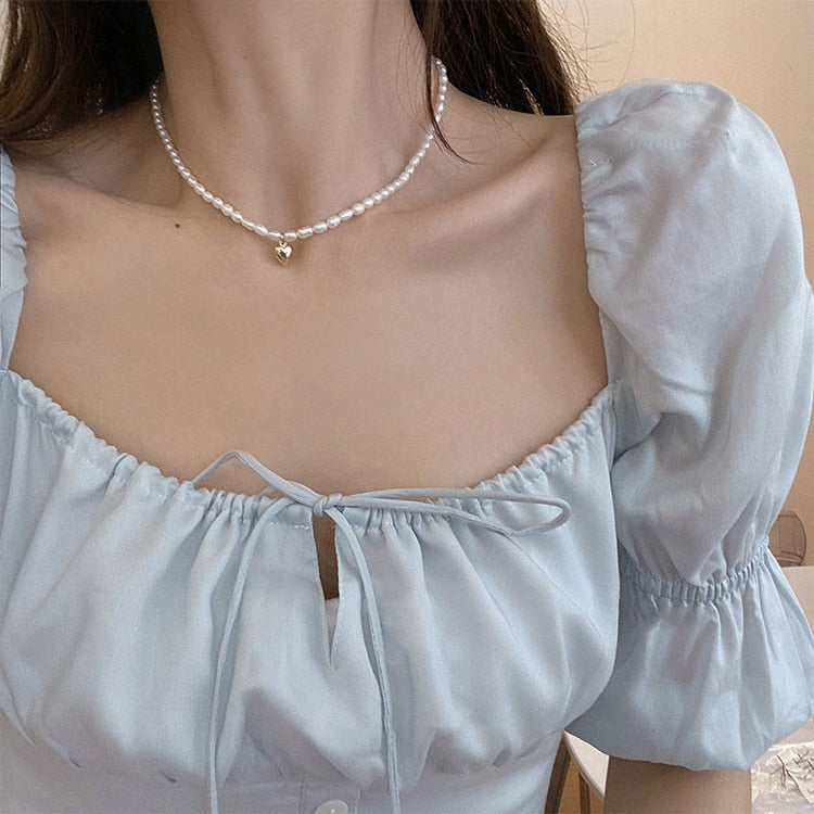 Minar Multiple French Pearl Necklace
