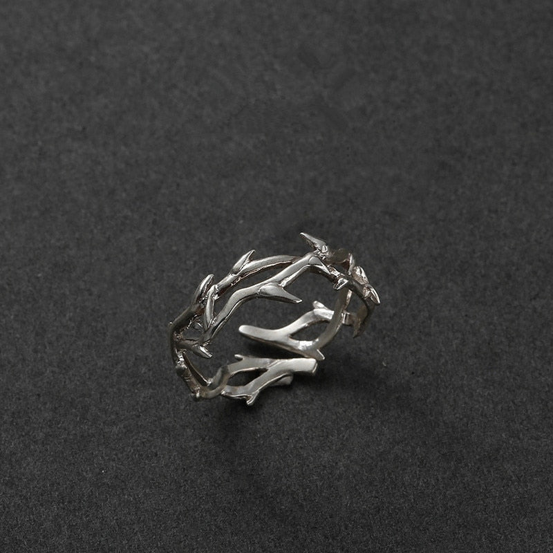 Fashion Punk Irregular Thorns  Personality Adjustable Ring