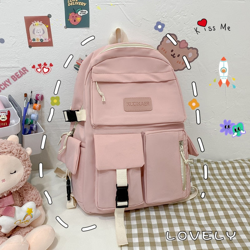 Large Capacity Canvas Black Canvas Backpack