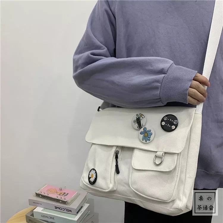 Xierya Women Canvas Messenger Bag Youth Ladies Fashion Shoulder Bag