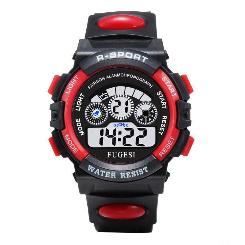 Color Luminous Dial Life Waterproof Multi-function Electronic Watch For Boys And Girls