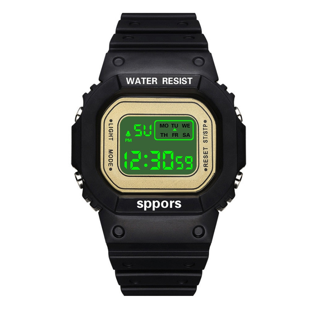 Color Luminous Dial Life Waterproof Multi-function Electronic Watch For Boys And Girls