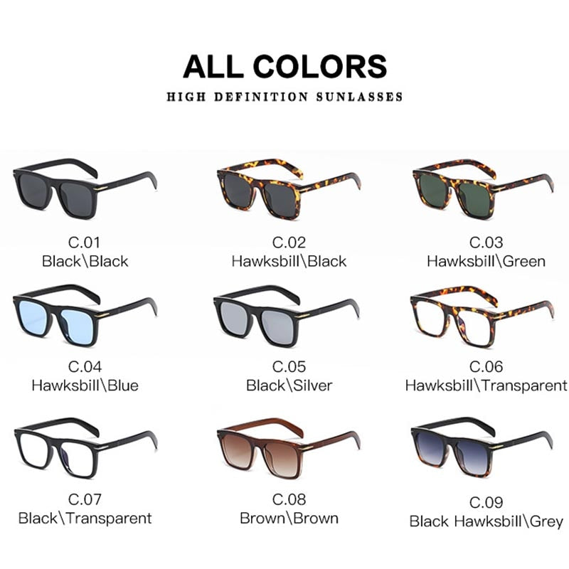 2022 Classic Men's Square Sunglasses