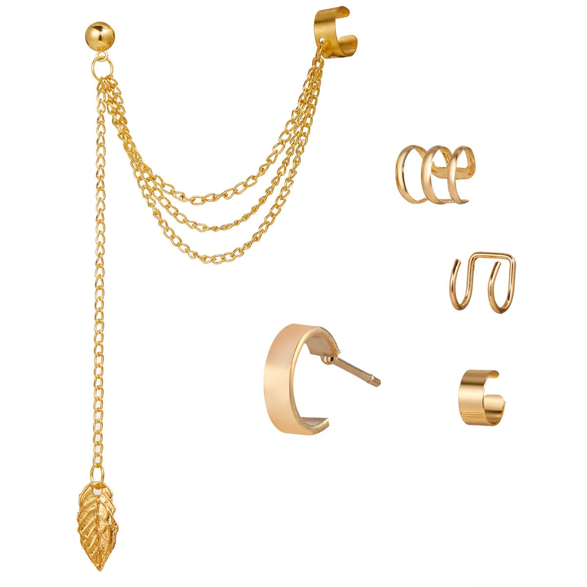 LATS Simple Non-Piercing Ear Cuff Earrings