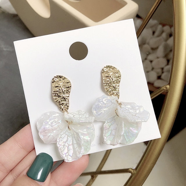 LFashion Full Crystal Simulated Pearl Tassel Drop Earring