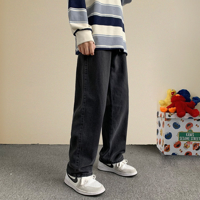 Streetwear Baggy Jeans Loose Straight Wide Leg Pant