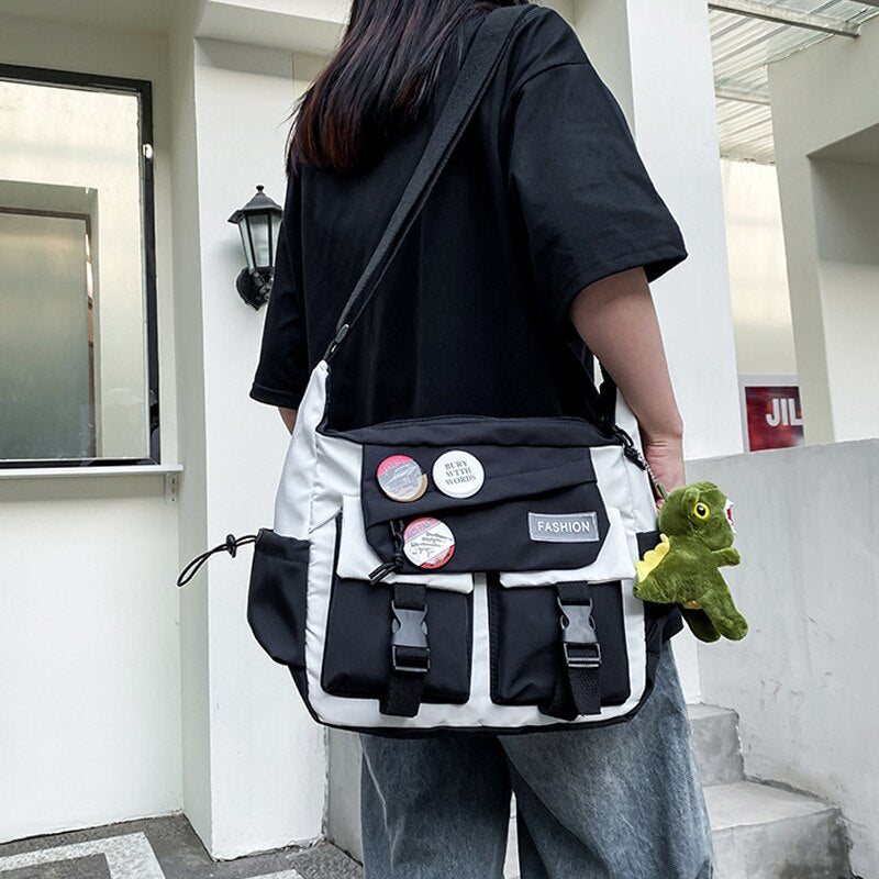 Youth Nylon Canvas Messenger Bag