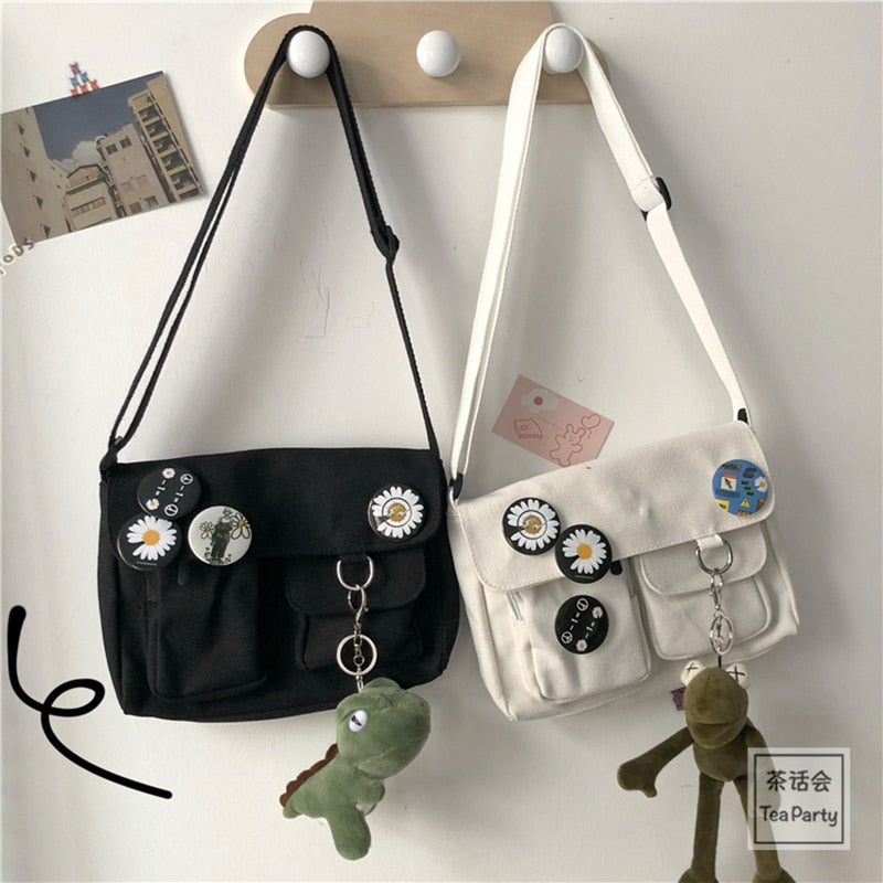 Fashion Women Canvas Shoulder Bag Large Capacity Crossbody