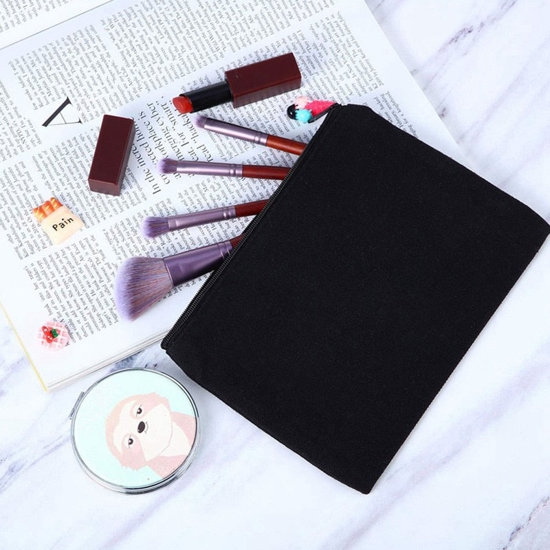 10PCS Canvas Zipper Bags Multifunctional Blank DIY Craft Pouches