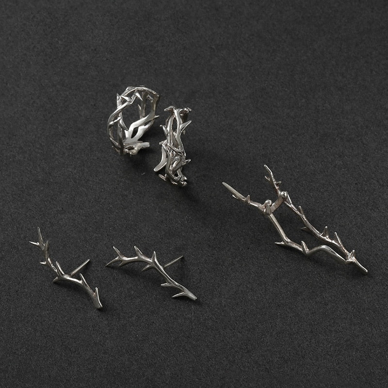 Fashion Punk Irregular Thorns  Personality Adjustable Ring