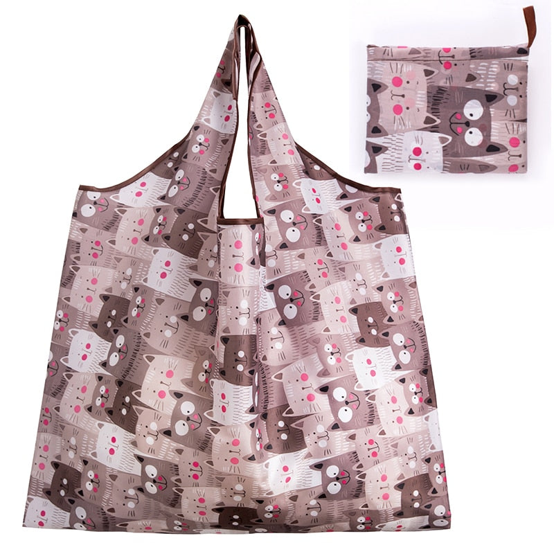 Big Size Thick Nylon Large Tote ECO Reusable Polyester Portable Foldable Bag