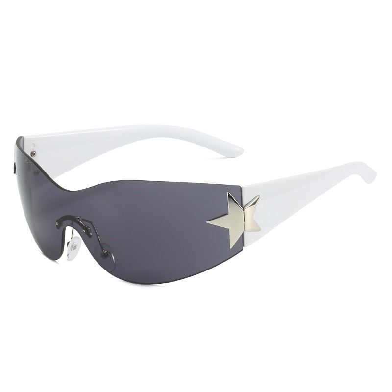 Brand Designer Sun Glasses For Men UV400 Goggles Shades One Piece
