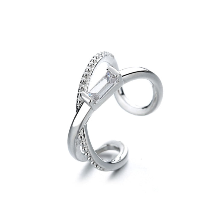 1 pcs Charming Line Zircon Clip Earrings Without Piercing