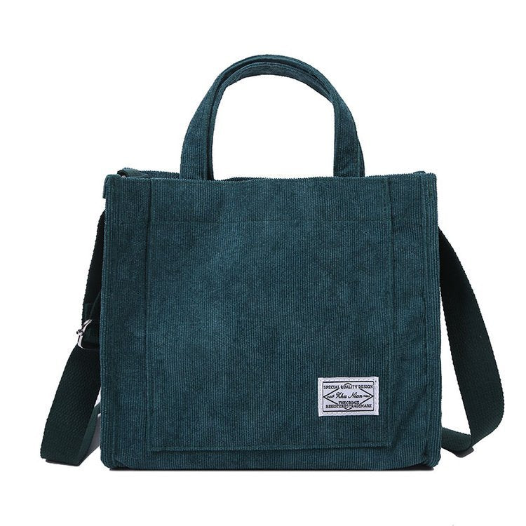 Corduroy Bag for Women Shopper Handbags