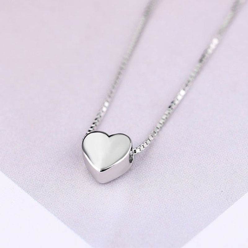 Shiny Bling Zircon Double Layer Heart Clavicle Chain  Necklace