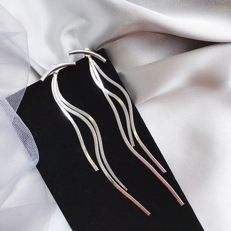 LATS Trend Long Wire Tassel Thread Chain