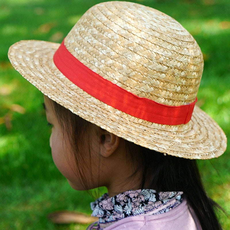 One Piece Cap Straw Hat Neck String Luffy Flat Hats - Jeglowstore