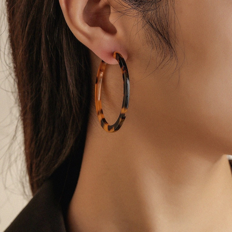 Zebra Pattern Acrylic Earrings
