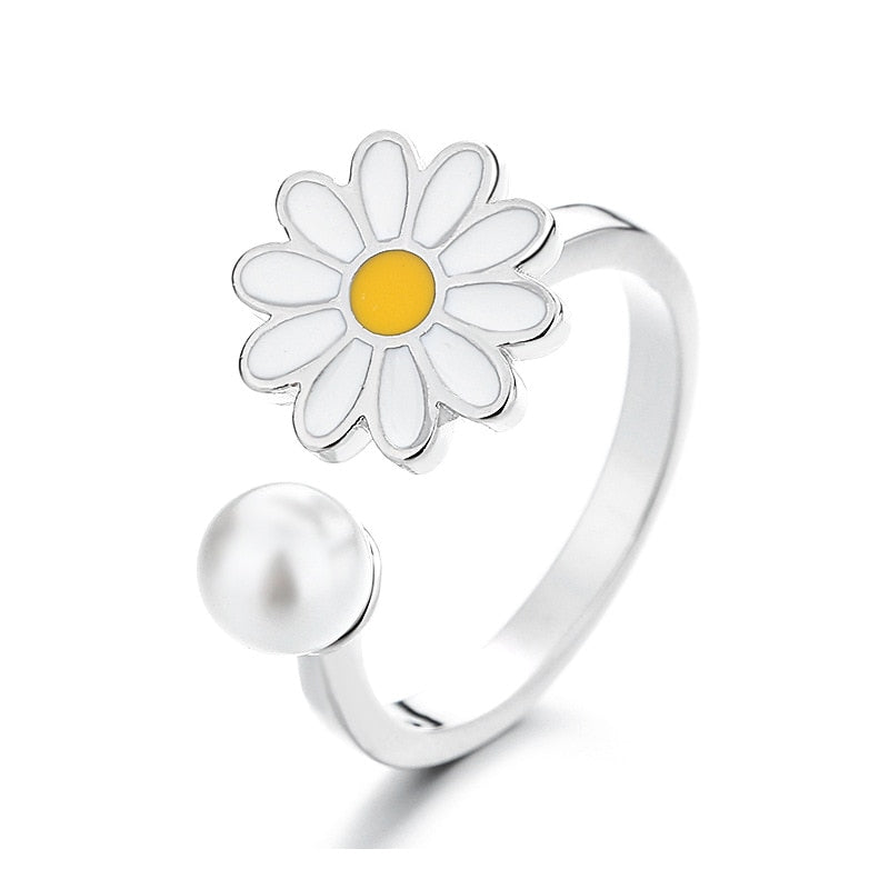 Zircon Moon Star Stainless Steel Adjustable Finger Ring