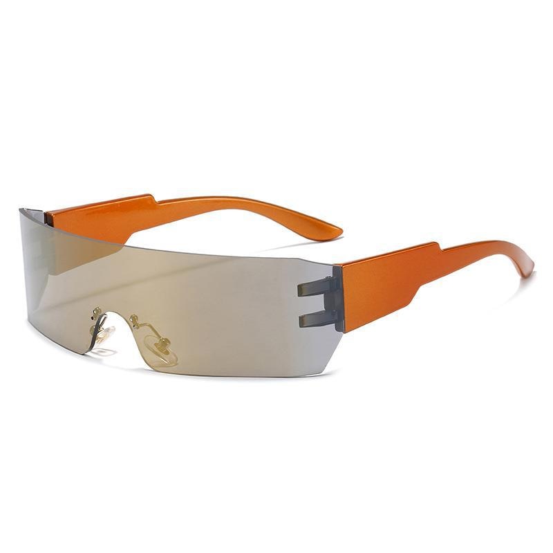 Kardashan Flat Top Shield Fashion Punk Sunglasses Women Y2K Sun Glasses