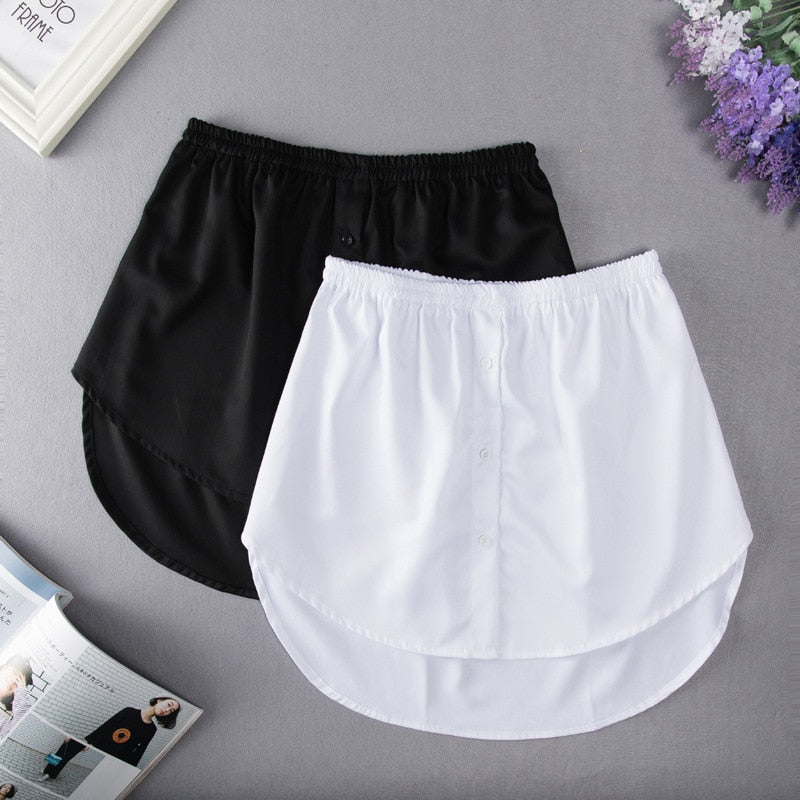 Women Shirt Extenders Adjustable Fake Skirts