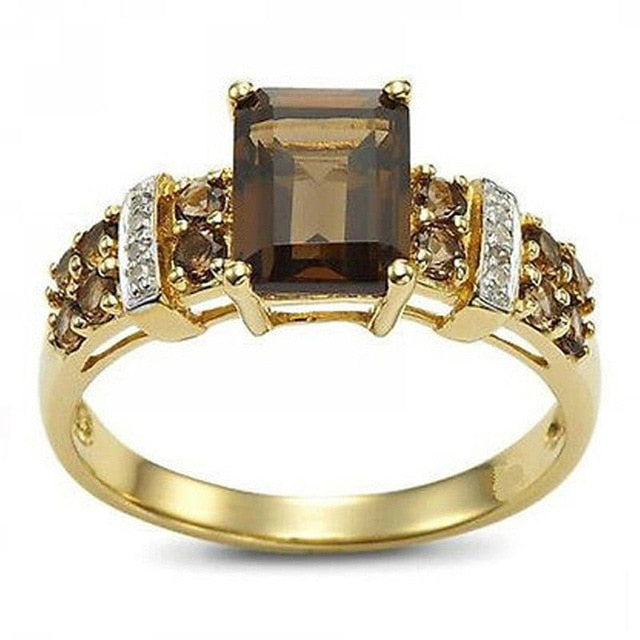 Creative Luxury Fashion Inlaid Dark Blue Zircon Ring