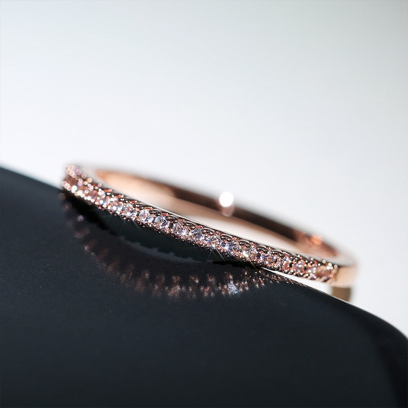Cubic Zircon Minimalist Thin Ring