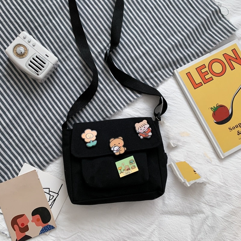 Cute Canvas Small Bag Female