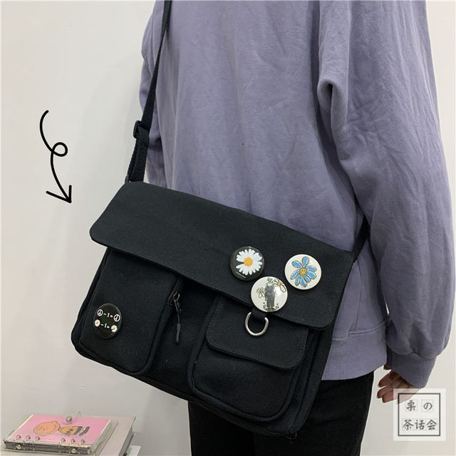 Xierya Women Canvas Messenger Bag Youth Ladies Fashion Shoulder Bag