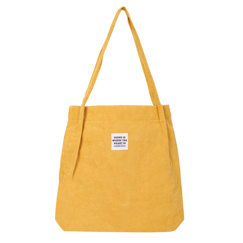 Corduroy Bag for Women Shopper Handbags