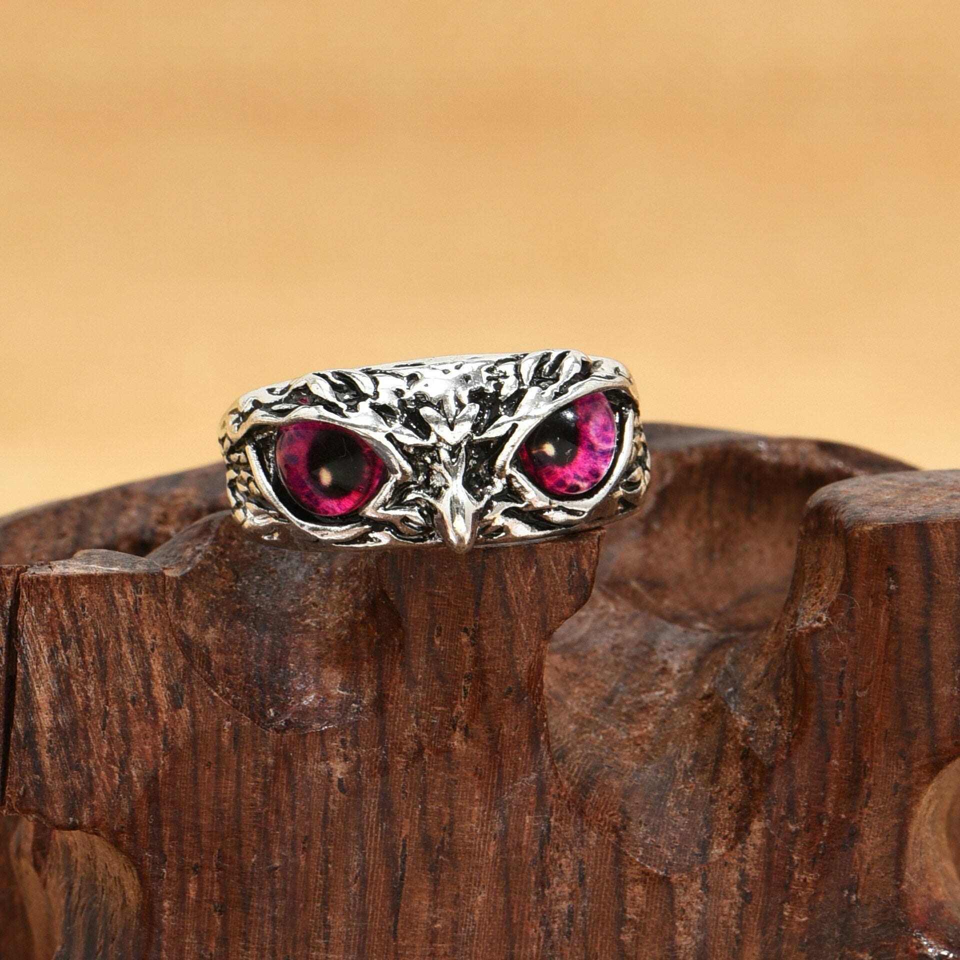 Pink Zircon Set Cute Cartoon Open Stainless Steel Ring - Jeglowstore