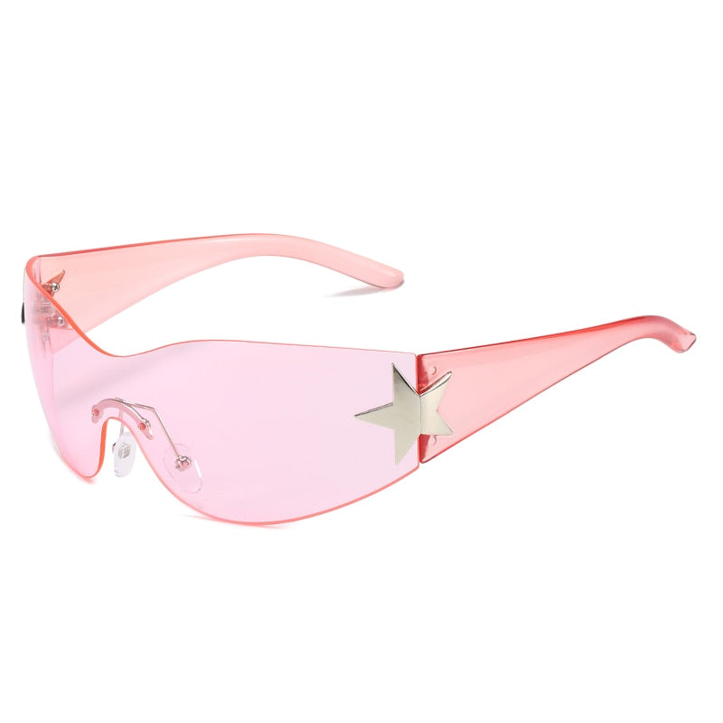 Brand Designer Sun Glasses For Men UV400 Goggles Shades One Piece
