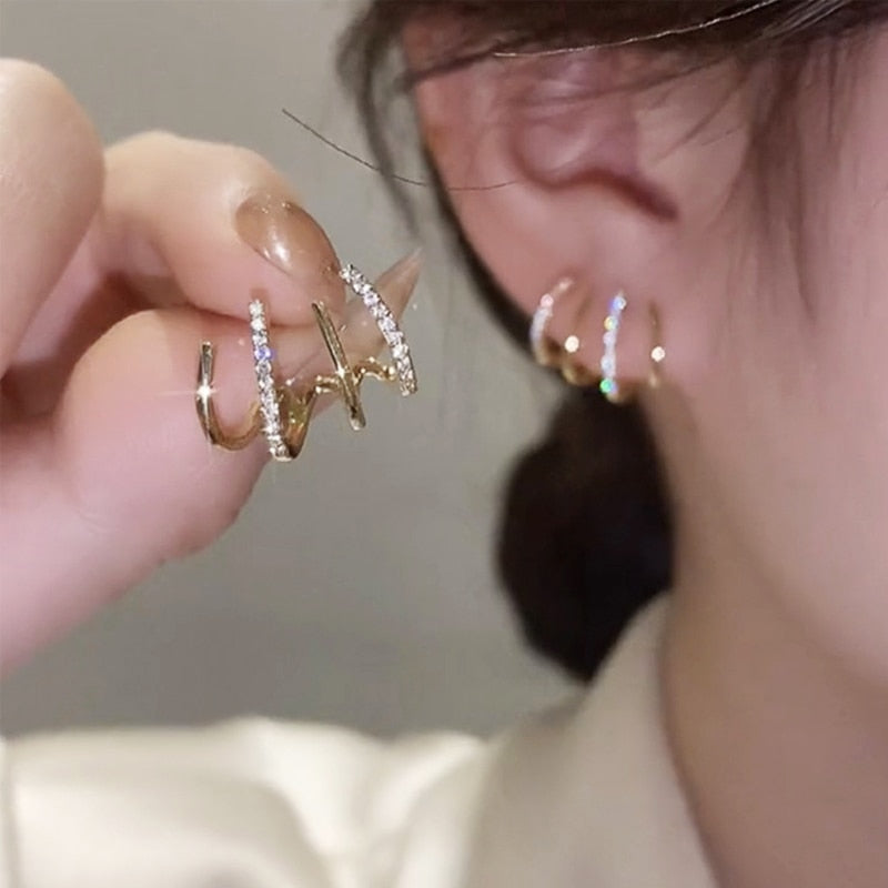 Huitan Crystal AAA CZ Stone Versatile Earrings