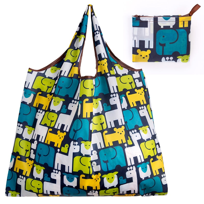 Big Size Thick Nylon Large Tote ECO Reusable Polyester Portable Foldable Bag
