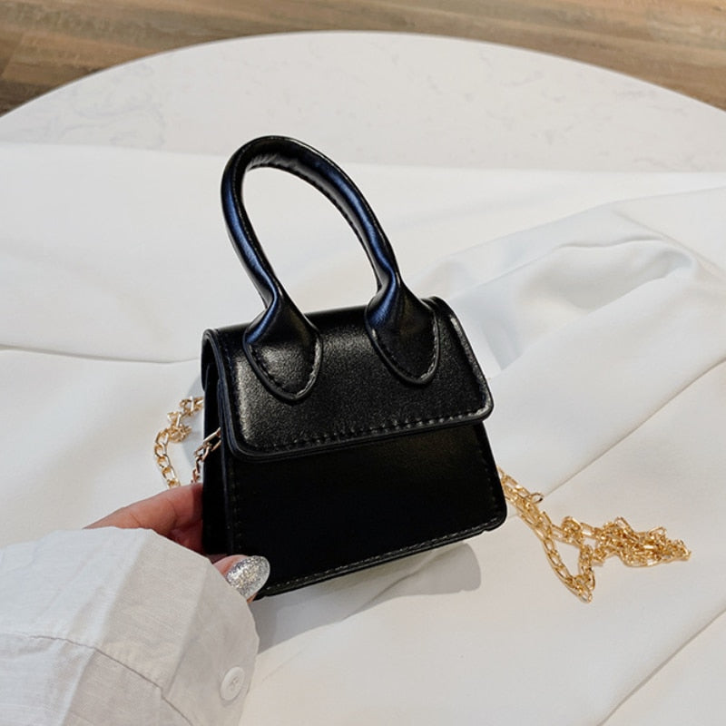 Mini Crocodile Pattern Flip Messenger Crossbody Bag
