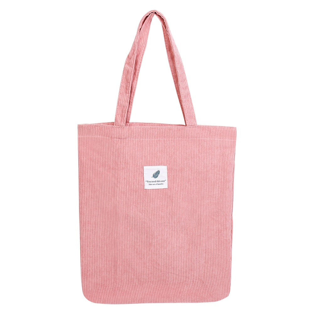 Corduroy Bag for Women Shopper Handbags