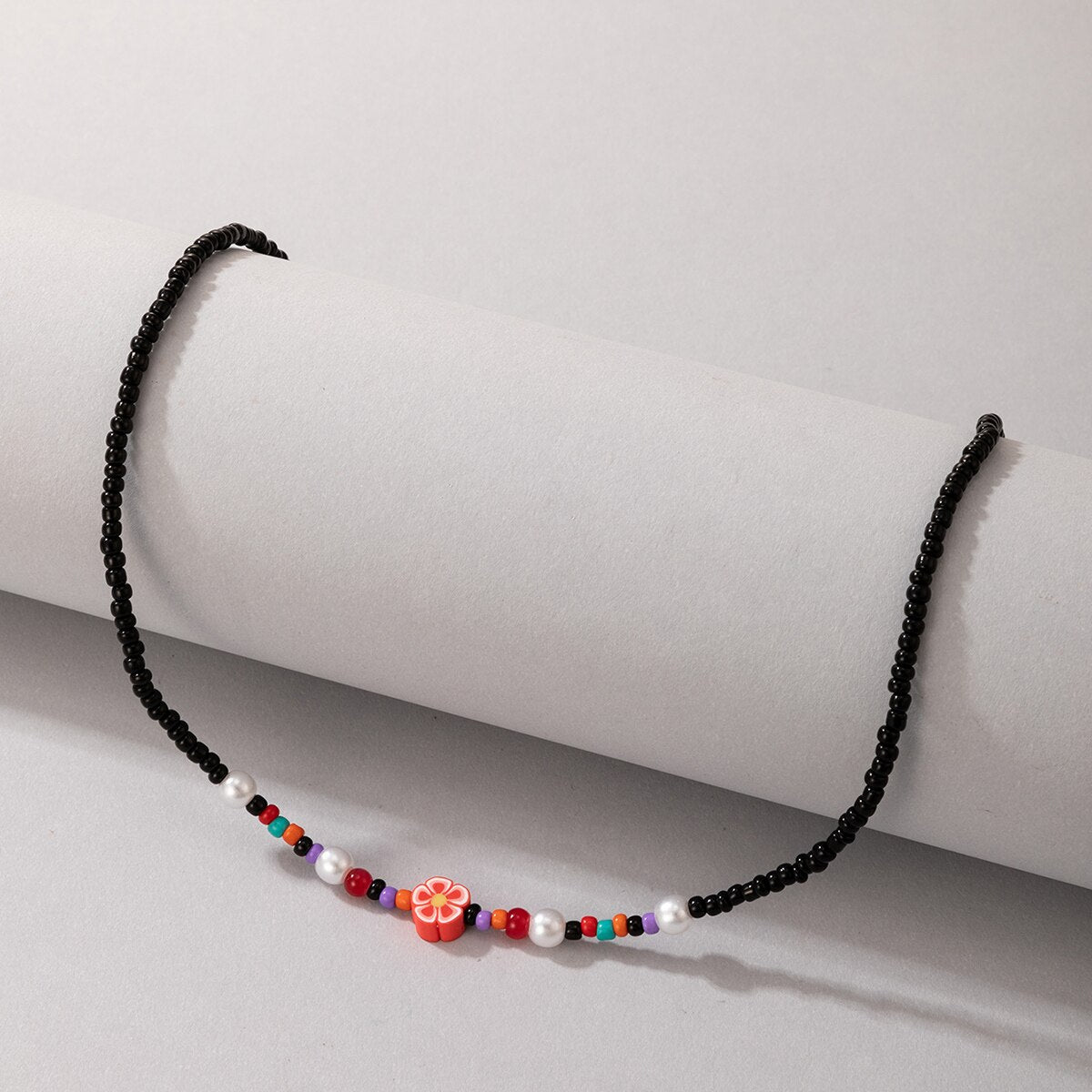 HuaTang Bohemian Green Rhinestone Shell Choker Pendant Necklace