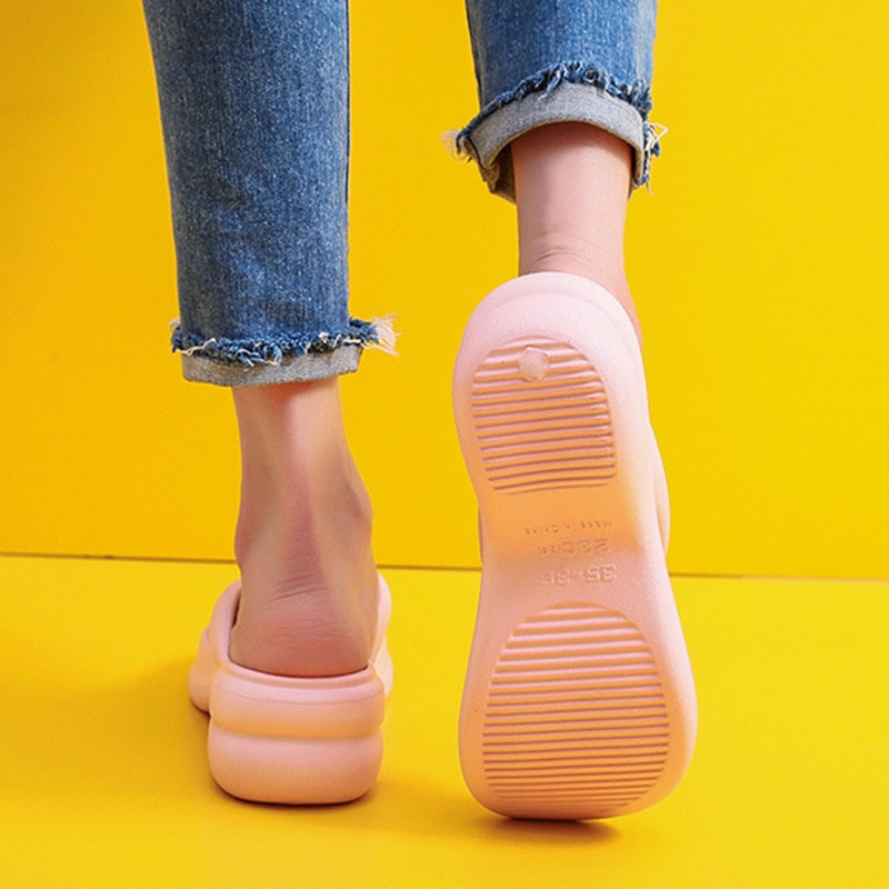 JMPRS Thick Sole Wedges Flip Flops - Jeglowstore