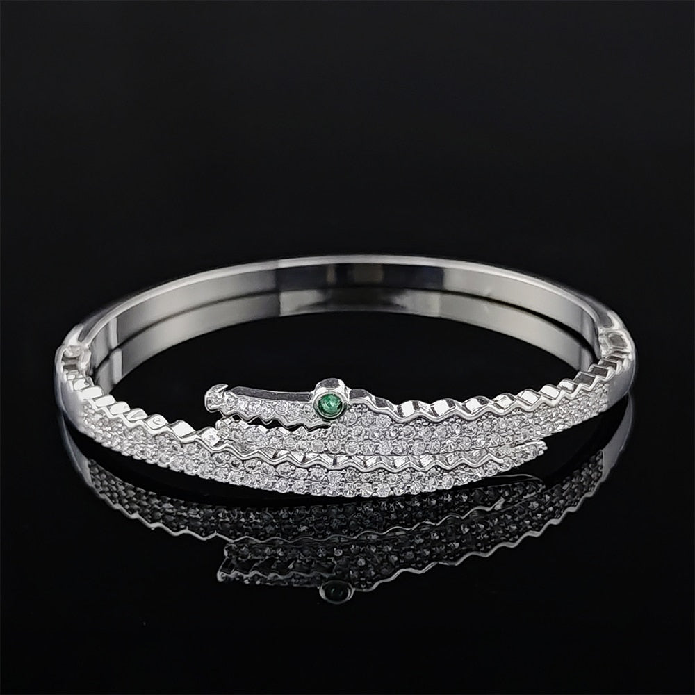 Luxury Punk Snake Butterfly Gold Silver Color Adjustable Open Bracelet - Jeglowstore