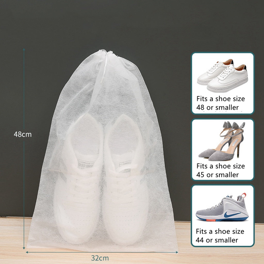10pcs Shoes Storage Bag Closet Organizer Non-woven Travel Portable Bag Waterproof